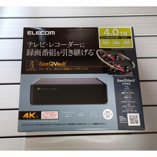 エレコム(ELECOM)のエレコム ELD-QEN2040UBK 外付けHDD 4TB　（中古）(PC周辺機器)