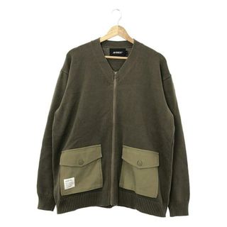 アヴィレックス(AVIREX)の【新品】  AVIREX / アヴィレックス | COTTON COMMAND CARDIGAN / コットン コマンド カーディガン | XL | カーキ | メンズ(カーディガン)