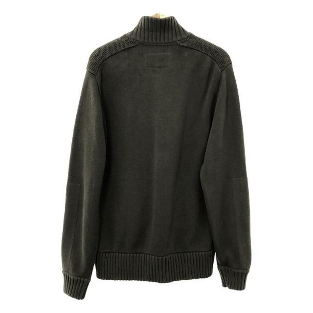 AVIREX(アヴィレックス)のAVIREX / アヴィレックス | L/S ZIP UP COTTON KNITS / ロングスリーブ ジップアップ コットンニット カーディガン | XL | カーキ | メンズ メンズのトップス(カーディガン)の商品写真