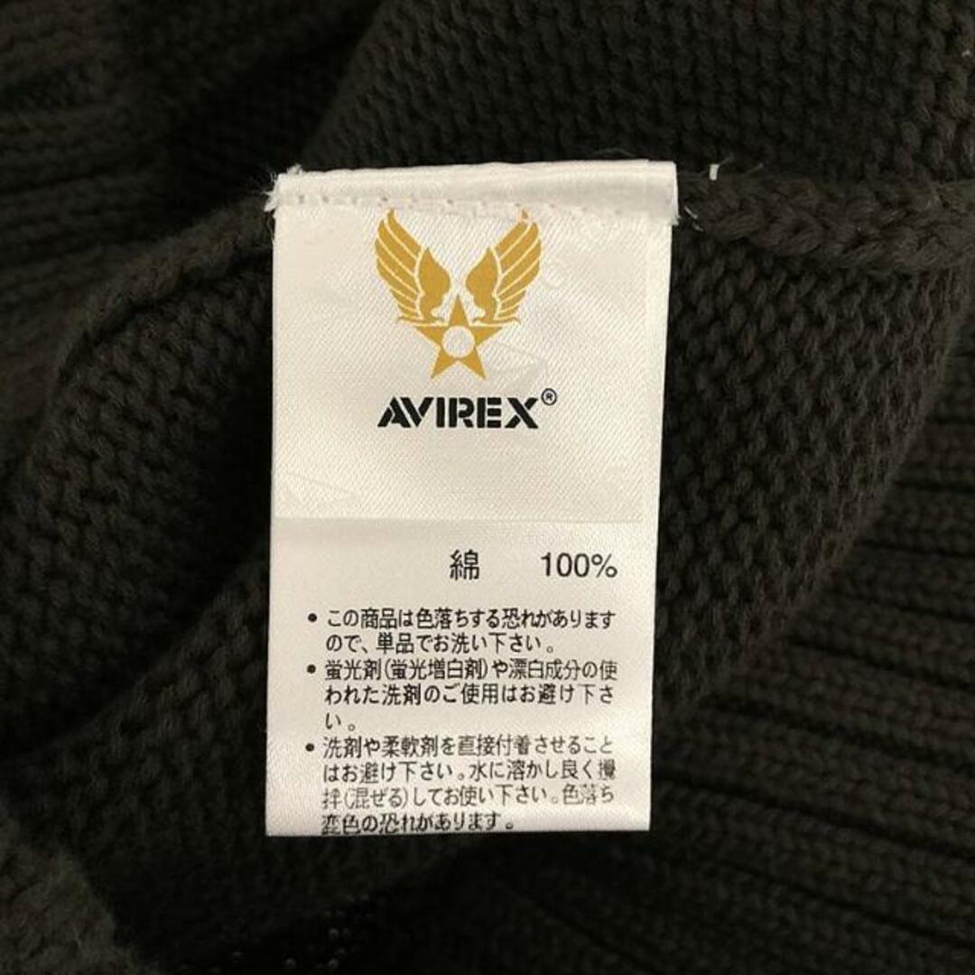 AVIREX(アヴィレックス)のAVIREX / アヴィレックス | L/S ZIP UP COTTON KNITS / ロングスリーブ ジップアップ コットンニット カーディガン | XL | カーキ | メンズ メンズのトップス(カーディガン)の商品写真