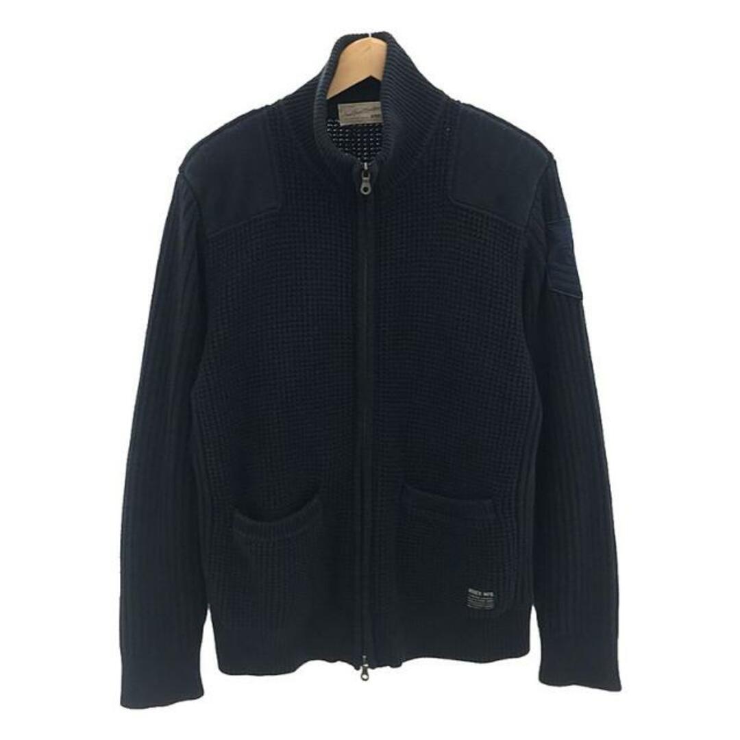 AVIREX(アヴィレックス)のAVIREX / アヴィレックス | ACID WASH U.S.N. COMMAND KNIT CARDIGAN / アシッドウォッシュ コマンドニットカーディガン | XL | ネイビー | メンズ メンズのトップス(カーディガン)の商品写真