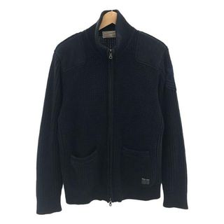 アヴィレックス(AVIREX)のAVIREX / アヴィレックス | ACID WASH U.S.N. COMMAND KNIT CARDIGAN / アシッドウォッシュ コマンドニットカーディガン | XL | ネイビー | メンズ(カーディガン)