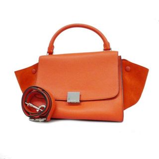 セリーヌ(celine)の【4fc2272】セリーヌ ツーウェイバッグ/トラペーズ/レザー/レッド/シルバー金具 【中古】 レディース(その他)