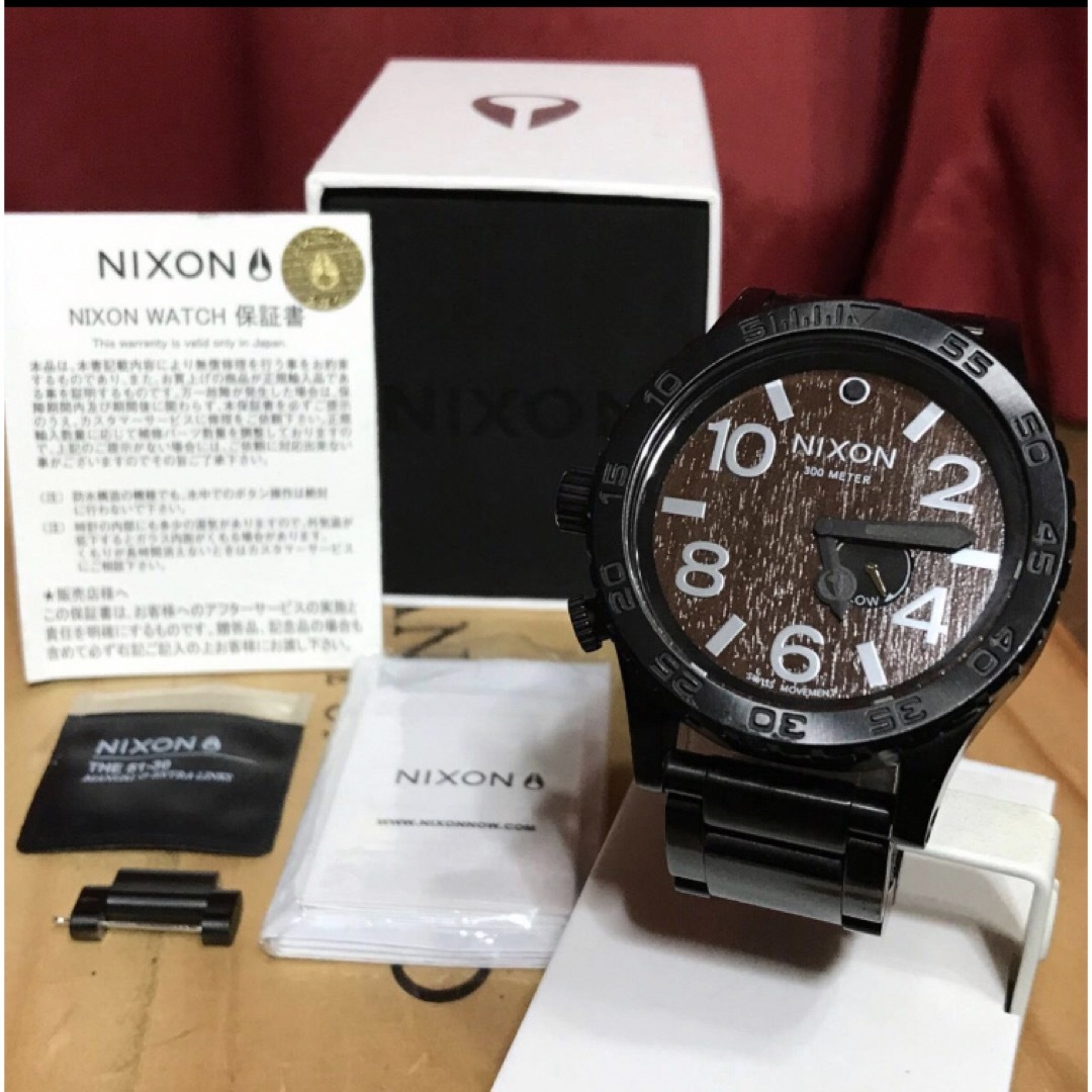 NIXON(ニクソン)のNIXON 51-30 TIDE  ☆DARK WOOD☆ 箱・保証書付き メンズの時計(腕時計(アナログ))の商品写真