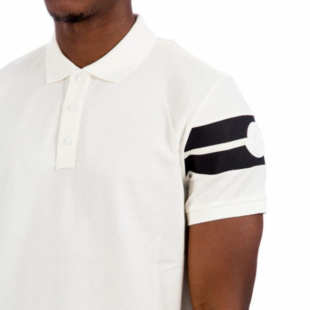 MONCLER(モンクレール)の送料無料 99 MONCLER モンクレール 8A00002 84556 ホワイト ポロシャツ 半袖 size L メンズのトップス(ポロシャツ)の商品写真