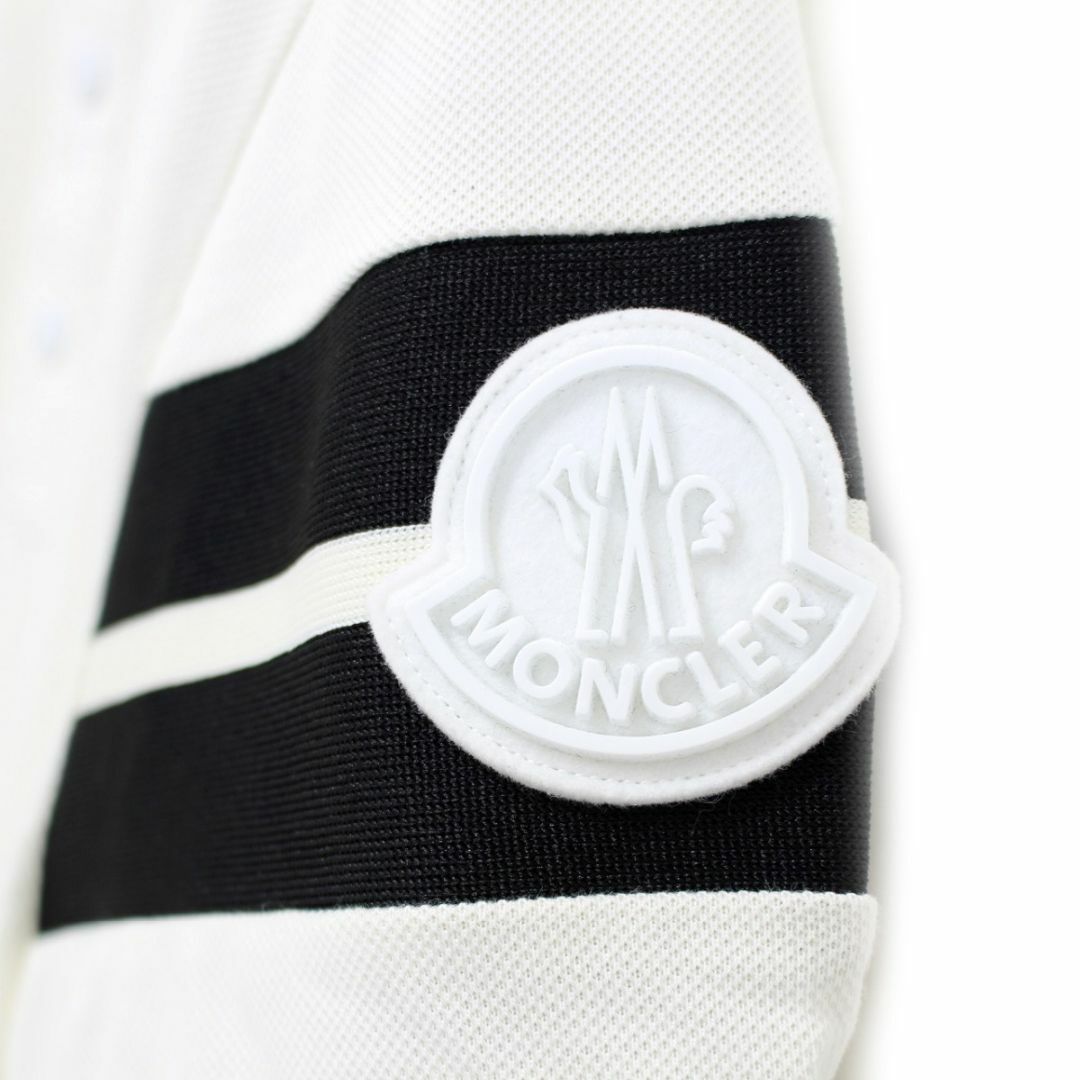 MONCLER(モンクレール)の送料無料 99 MONCLER モンクレール 8A00002 84556 ホワイト ポロシャツ 半袖 size L メンズのトップス(ポロシャツ)の商品写真