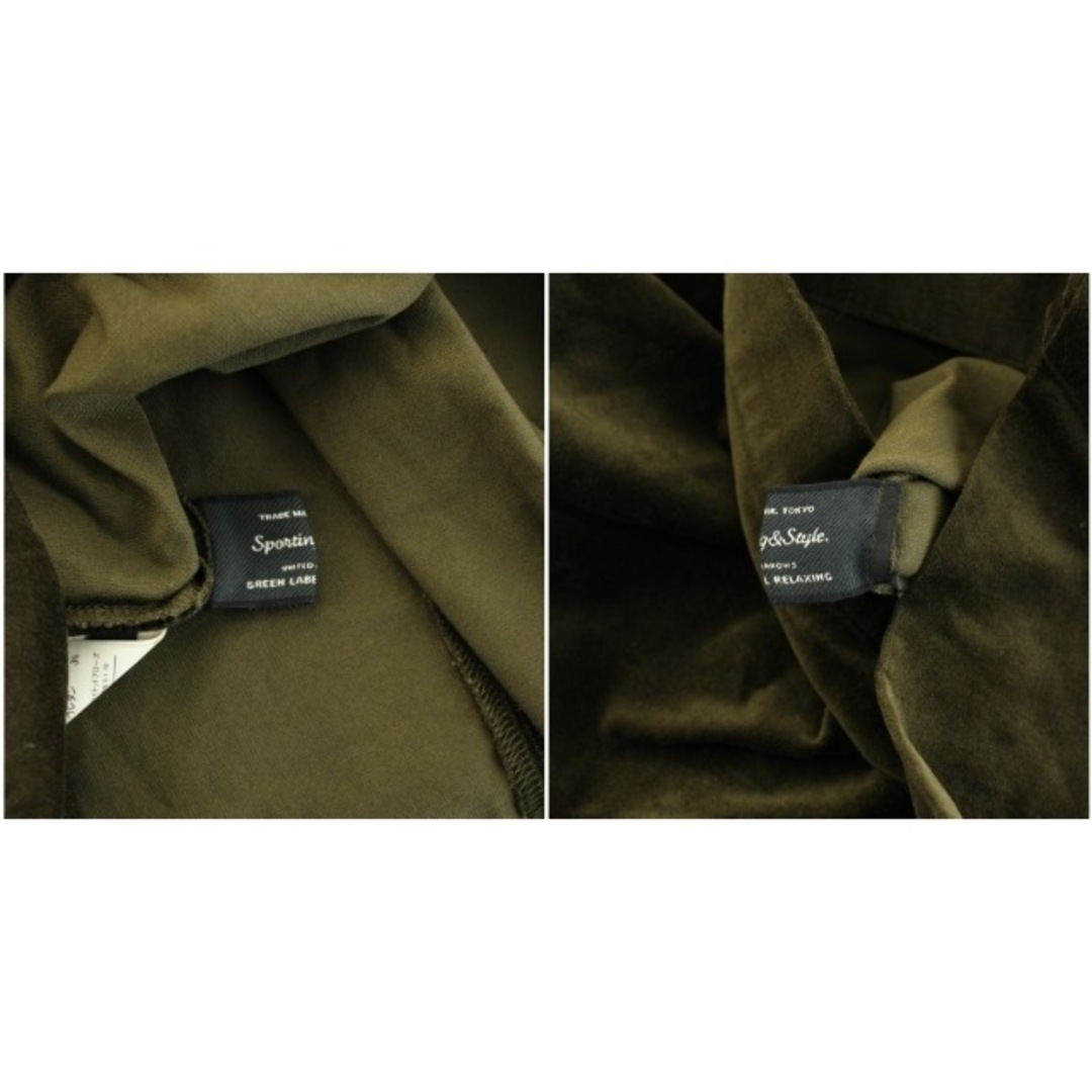 UNITED ARROWS green label relaxing(ユナイテッドアローズグリーンレーベルリラクシング)のユナイテッドアローズ タイトスカート ミモレ ロング ベロア 38 M カーキ レディースのスカート(ロングスカート)の商品写真