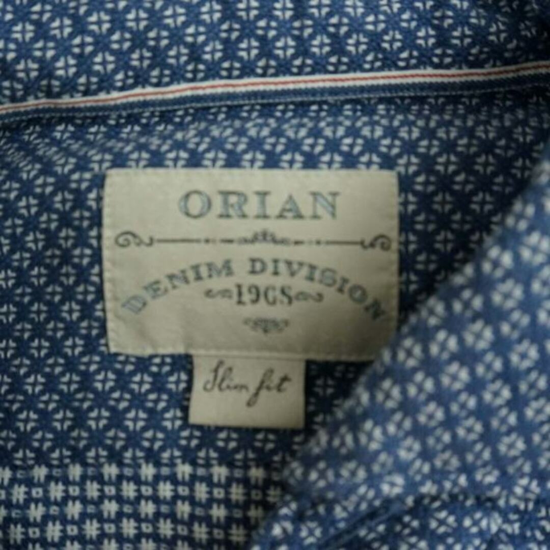 ORIAN(オリアン)のオリアン ORIAN シャツ 長袖 総柄 S 青 ブルー YD35 メンズのトップス(シャツ)の商品写真