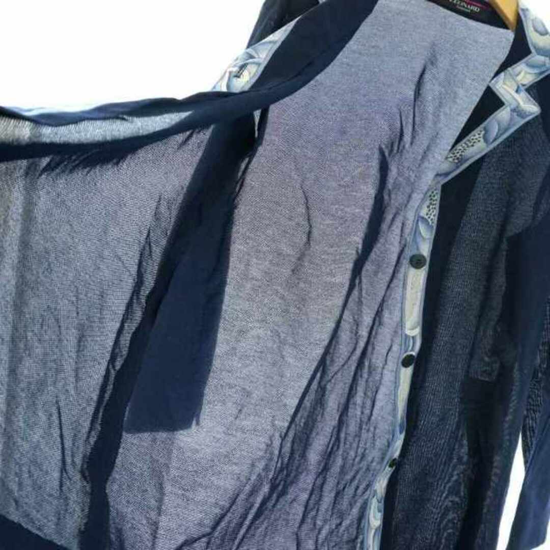 LEONARD(レオナール)のレオナール LEONARD FASHION テーラードジャケット 柄 M 紺 青 レディースのジャケット/アウター(その他)の商品写真