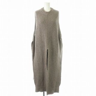 ハイク(HYKE)のハイク RIBBED KNIT OP ニットワンピース ロング カシミヤ混 S(ロングワンピース/マキシワンピース)