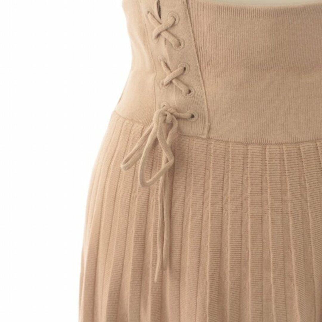 Rirandture(リランドチュール)のリランドチュール ウェストマークプリーツニットアップ 1 S ピンクベージュ レディースのスカート(ロングスカート)の商品写真