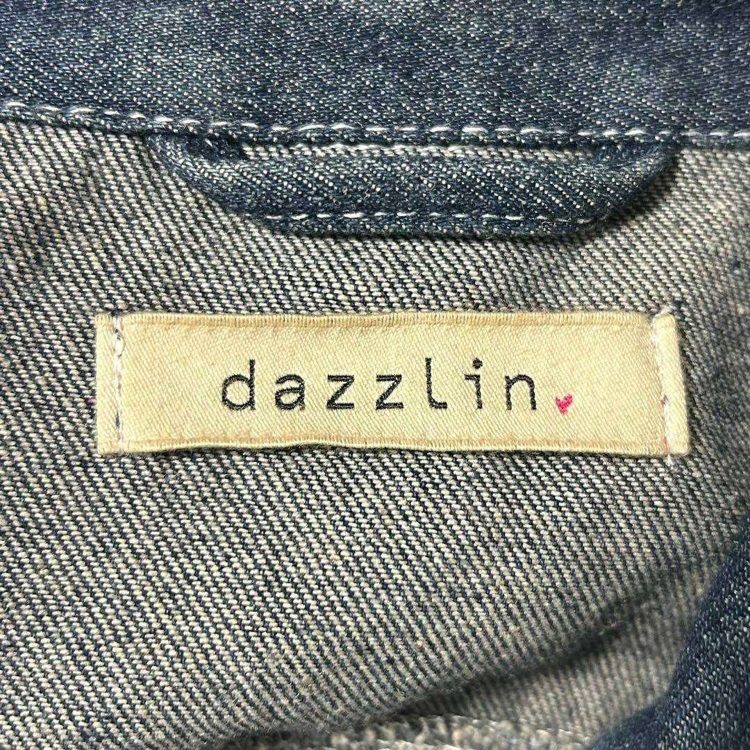 dazzlin(ダズリン)の美品✨【dazzlin】ショートデニムジャケット　白ステッチ　柔らかい生地　S レディースのジャケット/アウター(Gジャン/デニムジャケット)の商品写真