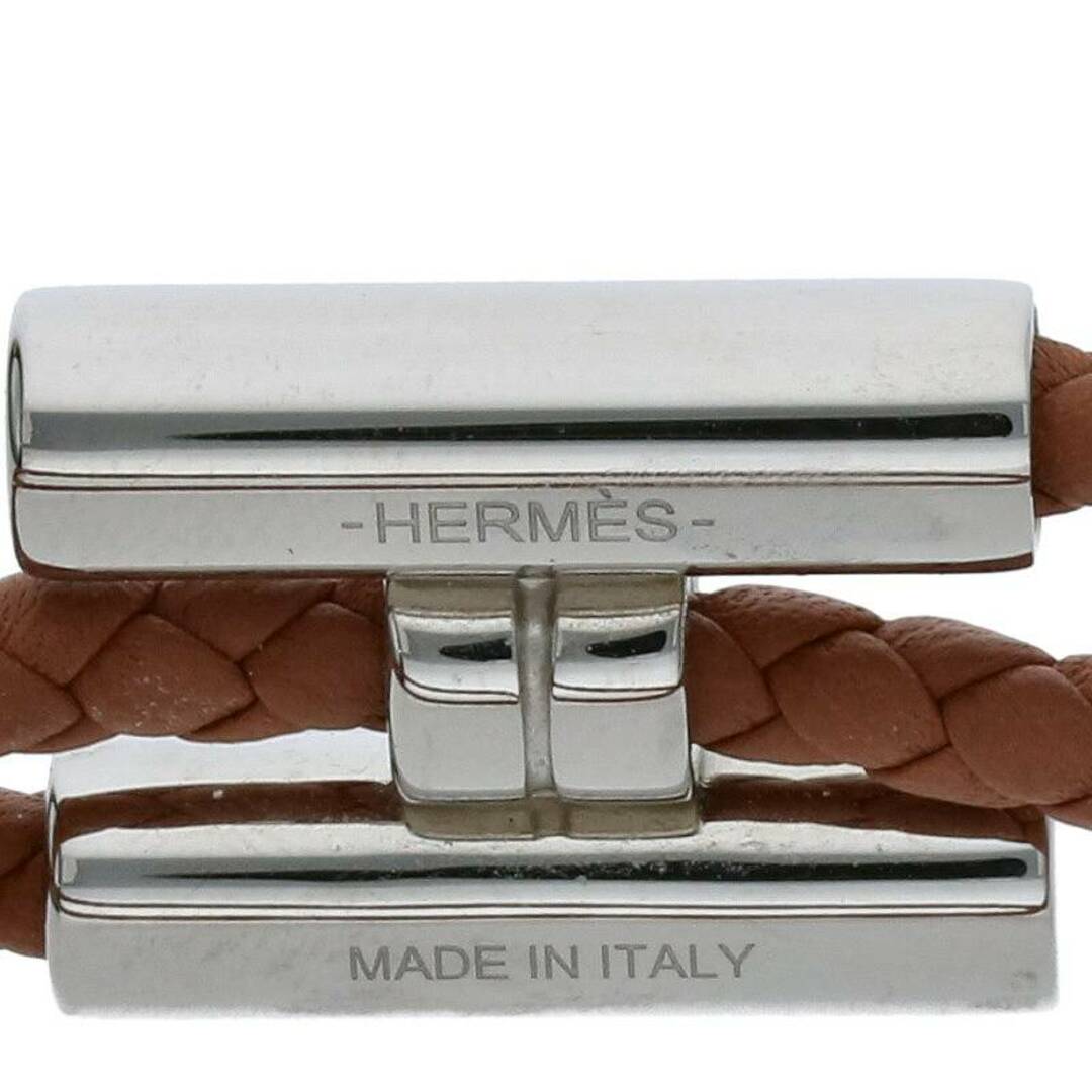 Hermes(エルメス)のエルメス  トゥルニ トレッセ レザーブレスレット メンズ メンズのアクセサリー(ブレスレット)の商品写真