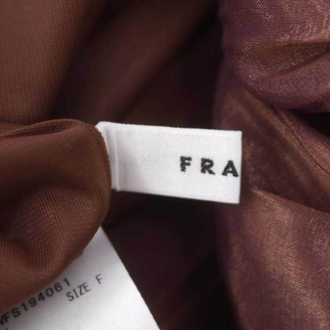 FRAY I.D(フレイアイディー)のフレイアイディー シャンブレーサテンプリーツスカート ロング ミモレ F 茶 レディースのスカート(ロングスカート)の商品写真