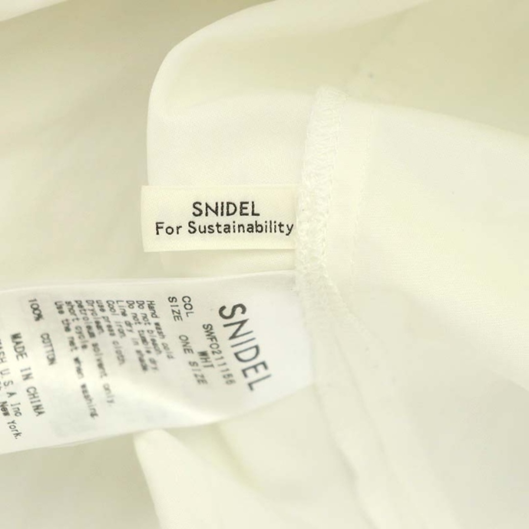 SNIDEL(スナイデル)のsnidel 21SSORGANICSタキシードシャツワンピース F 白 レディースのワンピース(ひざ丈ワンピース)の商品写真