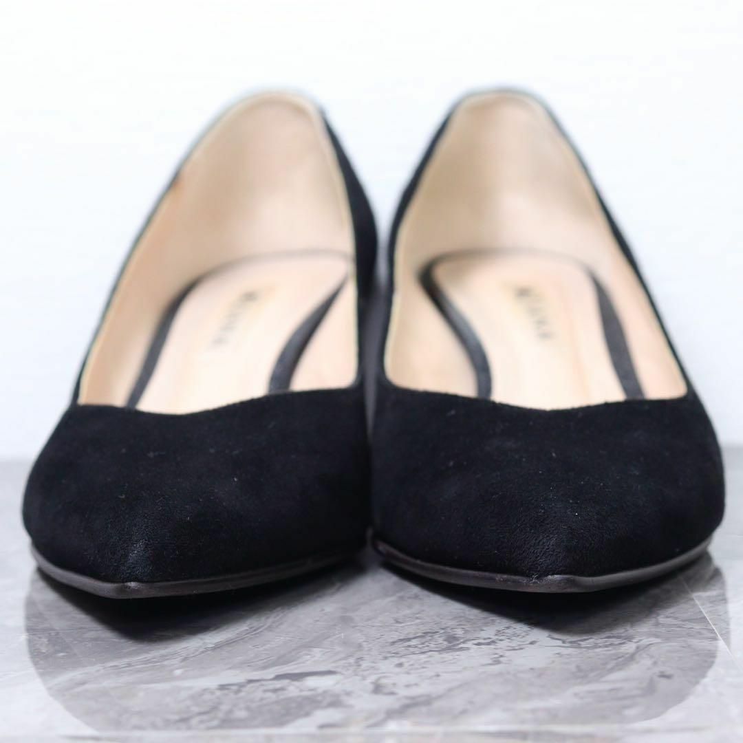 DIANA(ダイアナ)のDIANA ダイアナ 23.5 スエード 黒 ポインテッドトゥ パンプス レディースの靴/シューズ(ハイヒール/パンプス)の商品写真