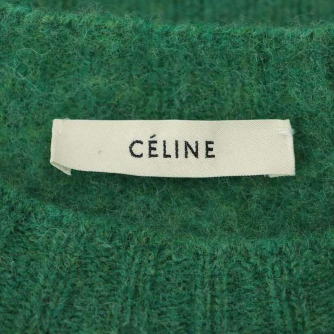 celine(セリーヌ)のセリーヌ フィービー ウール クルーネックニットプルオーバー 長袖 S 緑 レディースのトップス(ニット/セーター)の商品写真