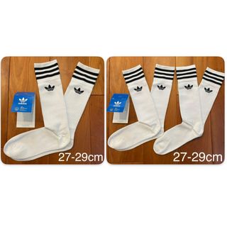 オリジナルス(Originals（adidas）)の新品　アディダス　27-29cm ソリッド　クルーソックス　白3足セット(ソックス)