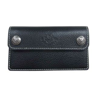 ガボール(Gabor)のGABOR ガボール ウォレット 購入時証明書付属 BUFFALO LONG WALLET EARLY MODEL LW-108シボソフトレザー アーリーモデル レプロ ウォレット w/アトリエマークスタンプ ブラック系【中古】(長財布)