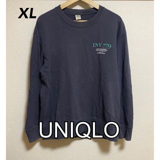 ユニクロ(UNIQLO)のUNIQLO／スウェット／パイル生地／サイズXL／ネイビー(スウェット)