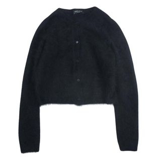 ロベルトコリーナ(ROBERTO COLLINA)のROBERTO COLLINA ロベルトコリーナ イタリア製 ANIMAL HAIR WOOL アニマルヘア シャギー ウール ニット ボレロ カーディガン ブラック系【中古】(カーディガン)