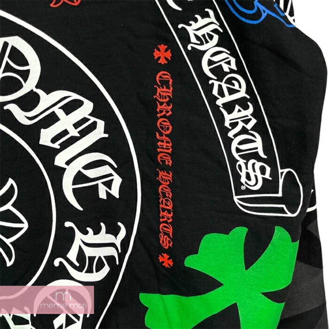 CHROME HEARTS Stencil Hoodie クロムハーツ ステンシルフーディ プルオーバーパーカー 総柄ロゴプリント ブラック×マルチカラー サイズL【240219】【新古品】【me04】 メンズのトップス(パーカー)の商品写真