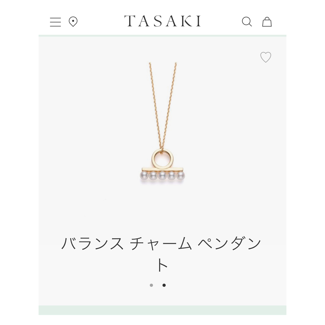 TASAKI(タサキ)のタサキ　バランスチャームペンダント　K18  美品 レディースのアクセサリー(ネックレス)の商品写真