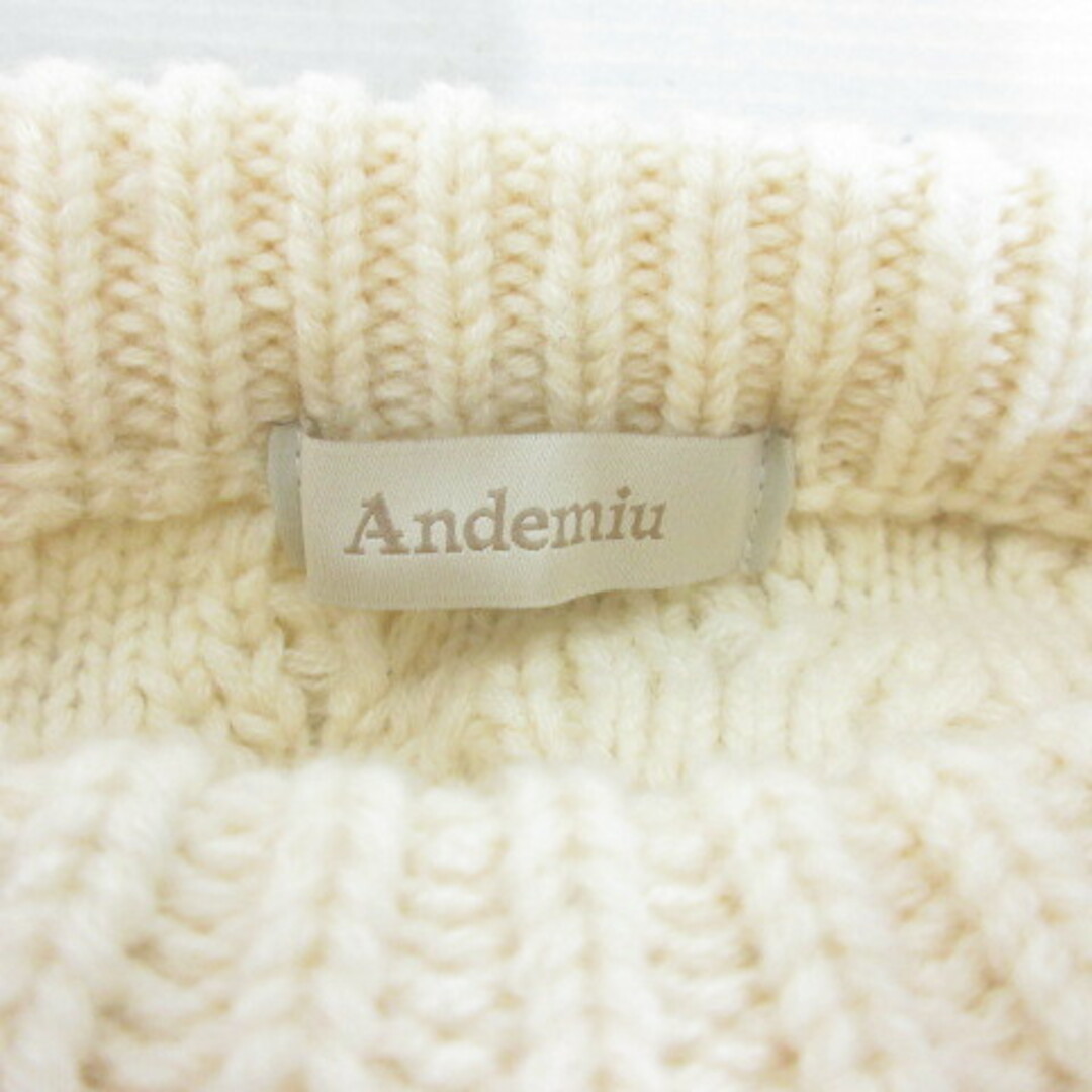 Andemiu(アンデミュウ)のアンデミュウ Andemiu 美品 ケーブル編み フリル ニット セーター F レディースのトップス(ニット/セーター)の商品写真