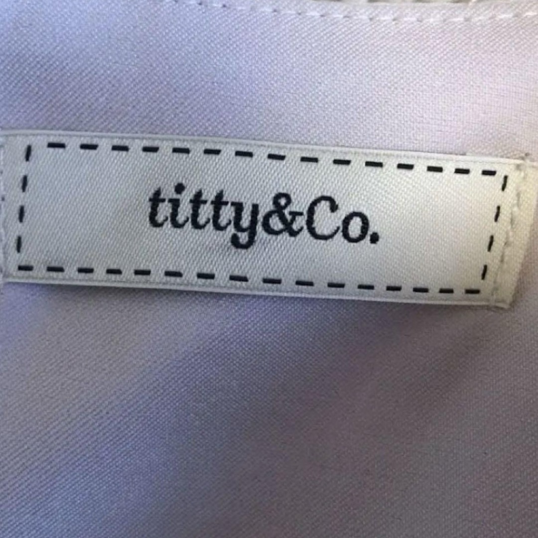 titty&co(ティティアンドコー)のtitty&Co 上品膝丈ピンクワンピース レディースのワンピース(ひざ丈ワンピース)の商品写真