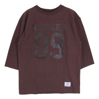 スタンダードカリフォルニア(STANDARD CALIFORNIA)のSTANDARD CALIFORNIA スタンダードカリフォルニア × Champion チャンピオン 七分袖 フットボール Tシャツ ブラウン ブラウン系 M【中古】(Tシャツ/カットソー(七分/長袖))