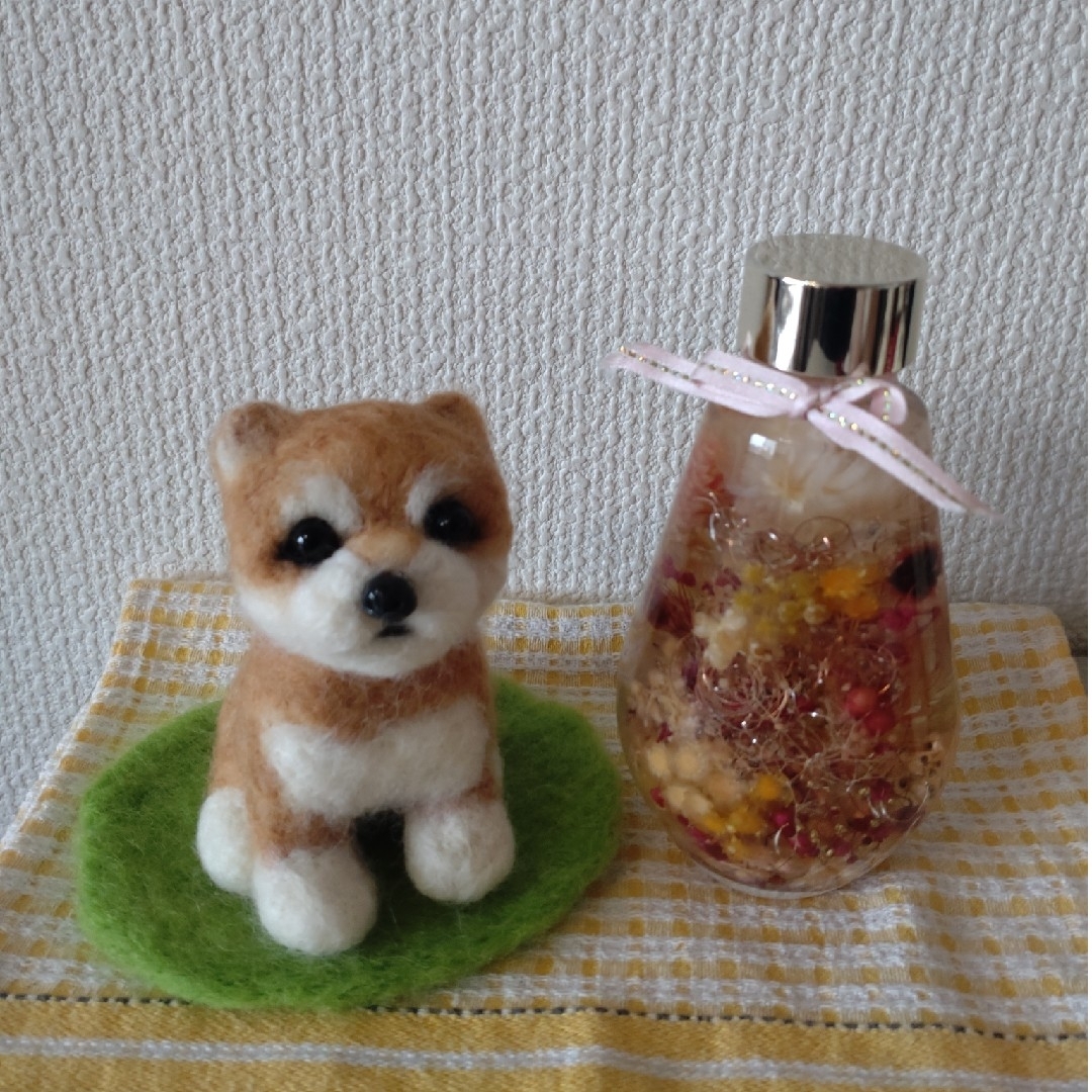 羊毛フェルト☆豆柴☆ぬいぐるみ☆ハンドメイド ハンドメイドのぬいぐるみ/人形(ぬいぐるみ)の商品写真