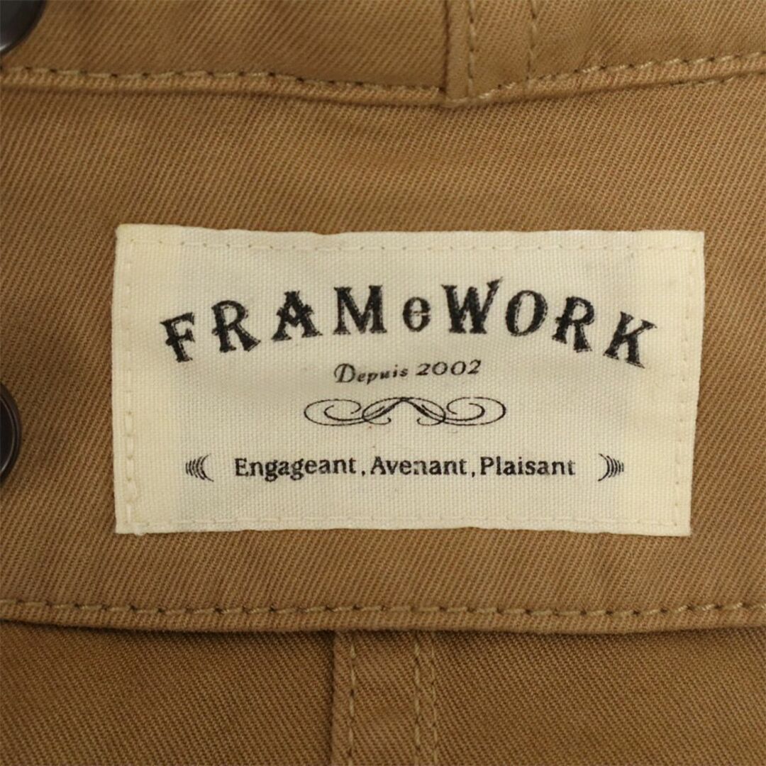 FRAMeWORK(フレームワーク)のフレームワーク ロングコート 38 ブラウン FRAMEWORK レディース 古着 【240221】 レディースのジャケット/アウター(ロングコート)の商品写真