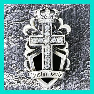 ジャスティンデイビス(Justin Davis)の定価5万★Justin Davis オニキス装飾エンブレムネックレス(ネックレス)