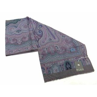 エトロ(ETRO)の■新品■未使用■ ETRO エトロ ウール×シルク ペイズリー柄 ストール ショール レディース パープル系×マルチカラー AV3955 (その他)