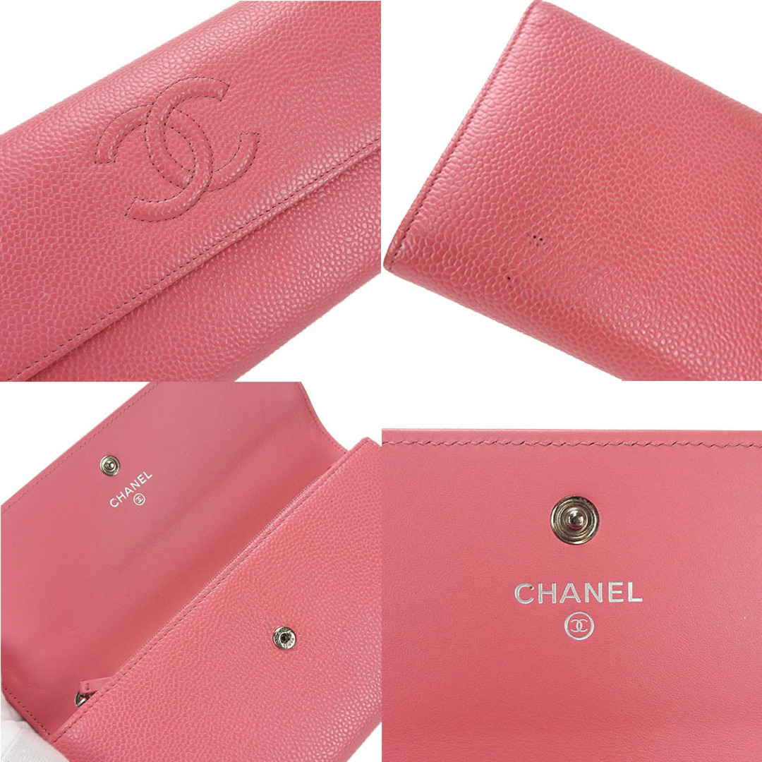 CHANEL - 【中古】 シャネル 長財布 ココマーク キャビアスキン CHANEL - 【中古】 シャネル 長財布 ココマーク キャビアスキン