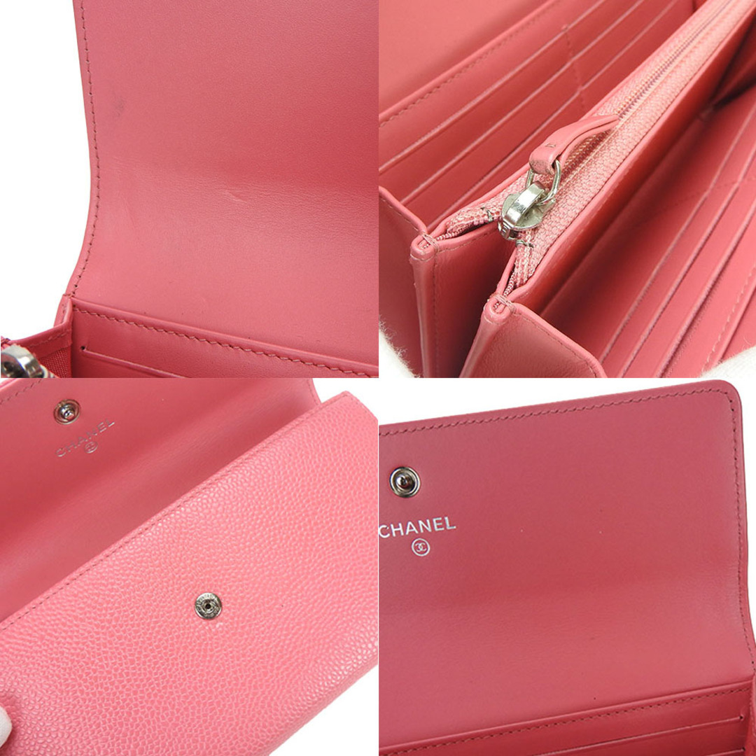 CHANEL - 【中古】 シャネル 長財布 ココマーク キャビアスキン CHANEL - 【中古】 シャネル 長財布 ココマーク キャビアスキン