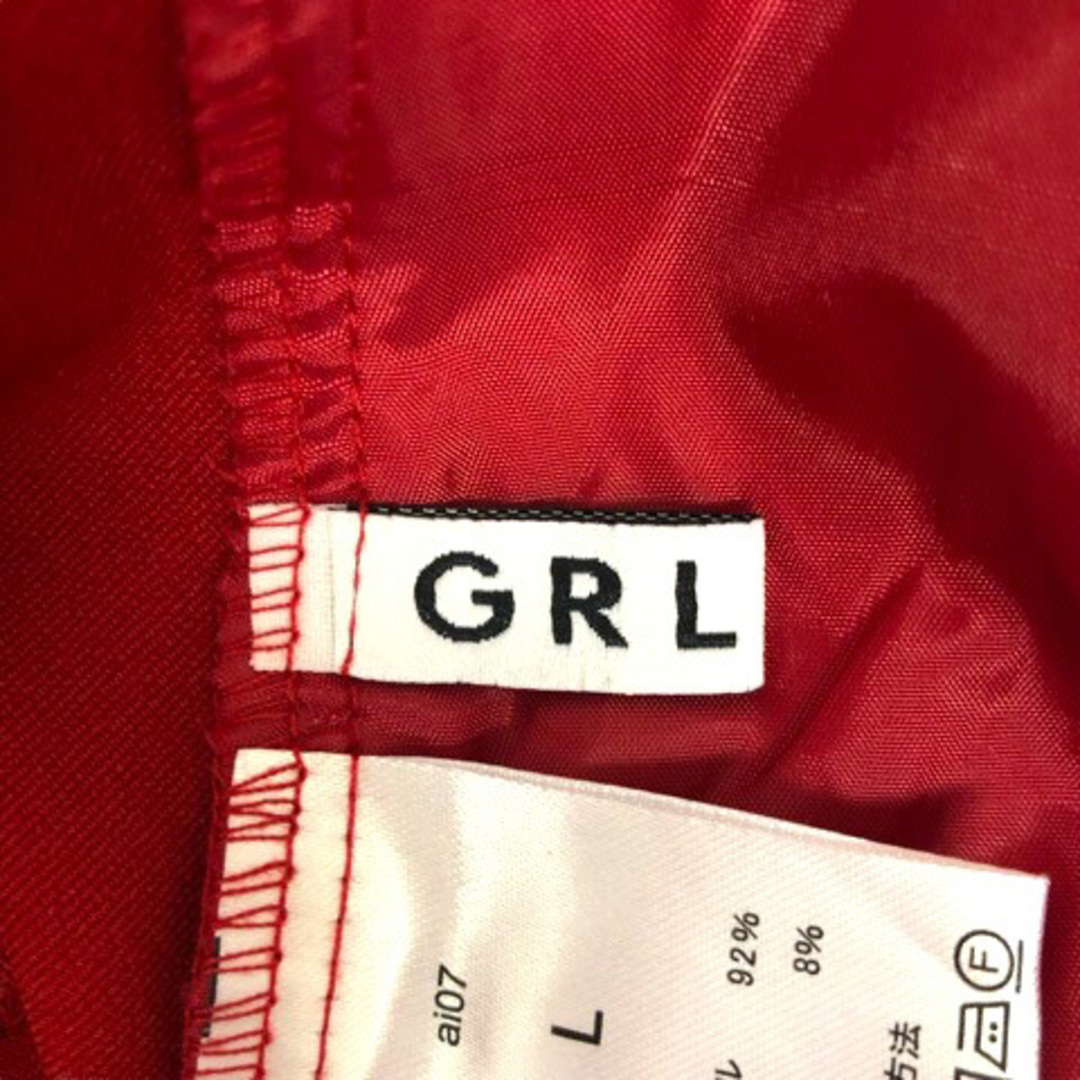 GRL(グレイル)のグレイル GRL パンツ ボトムス ワイド スラックス 無地 L 赤 レッド レディースのパンツ(その他)の商品写真