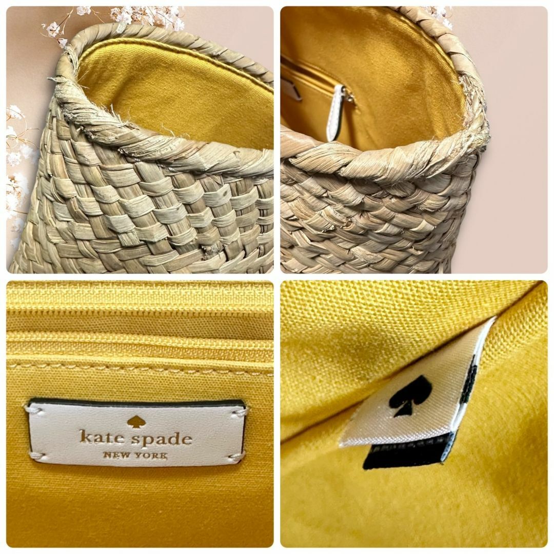 kate spade new york(ケイトスペードニューヨーク)の☆人気モデル☆ケイトスペード かごバッグ トートバッグ ストロー 蜂 花 レディースのバッグ(かごバッグ/ストローバッグ)の商品写真