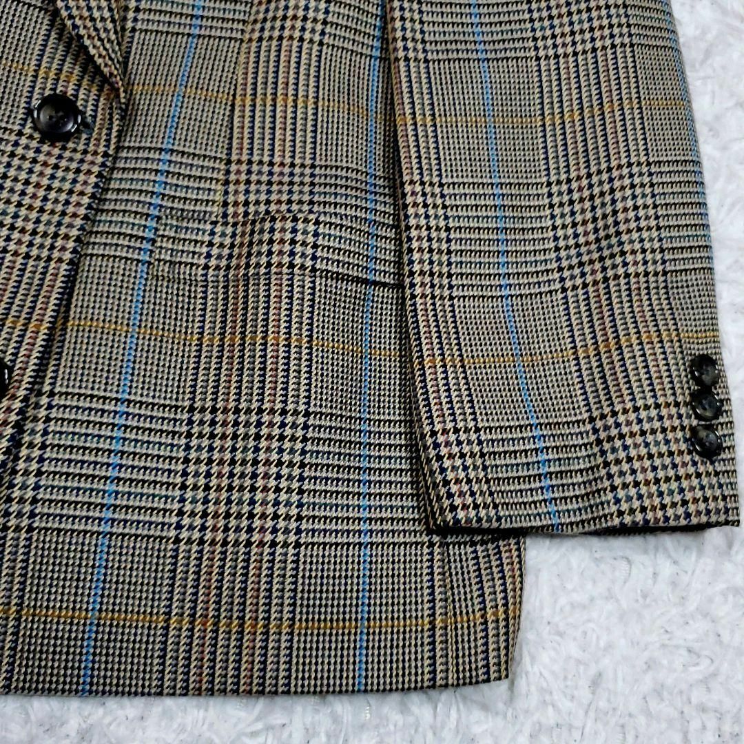 BURBERRY(バーバリー)の数回使用 2XL バーバリー ウール シルク スーツ 茶 千鳥格子 大きいサイズ レディースのフォーマル/ドレス(スーツ)の商品写真