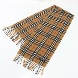 バーバリー(BURBERRY)のバーバリー タグ付 ノバ チェック マフラー ウール 100％ ストール ショール 秋 冬 フリンジ メンズ レディース ERE 0219-R8(マフラー)