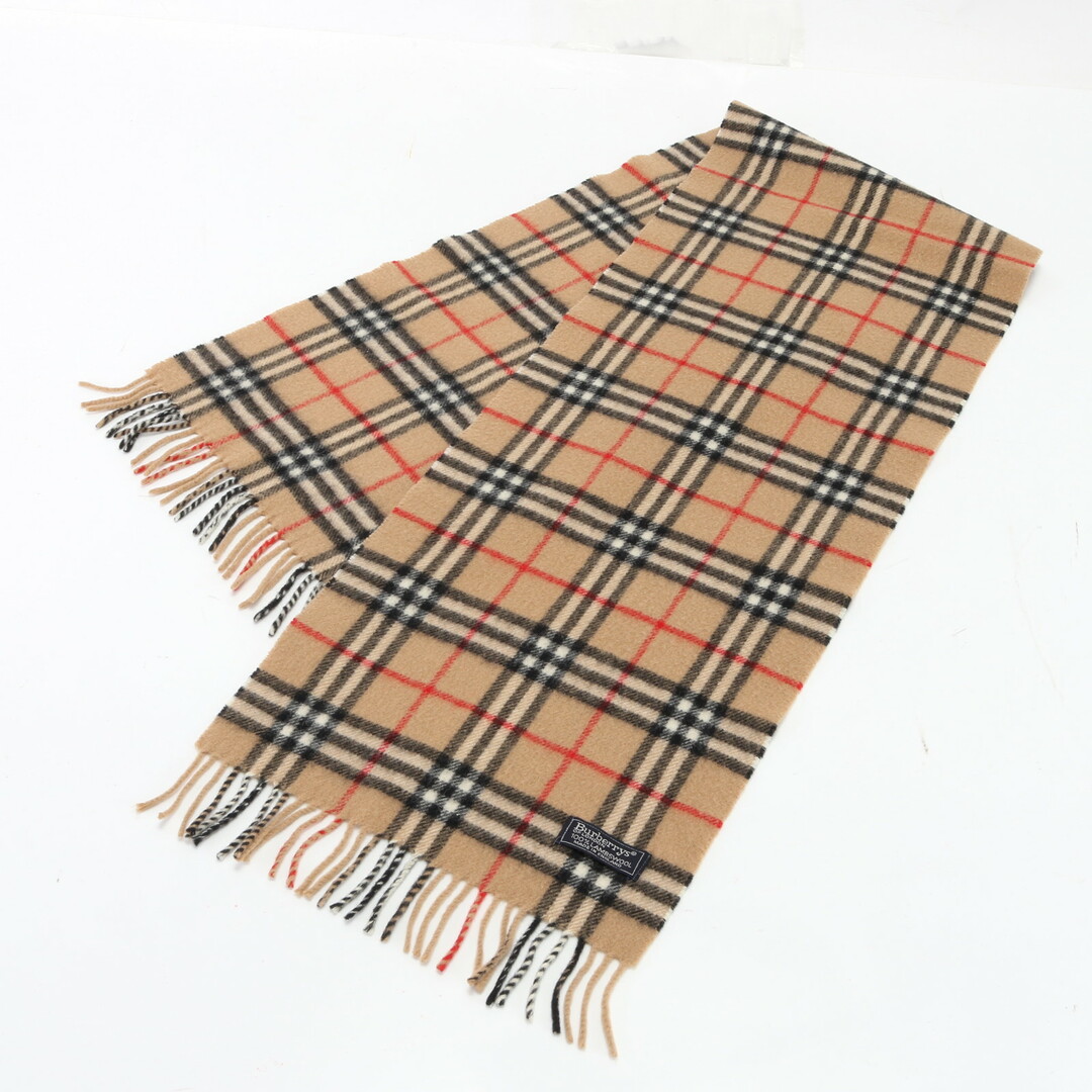 BURBERRY(バーバリー)の美品 バーバリー タグ付 ノバ チェック マフラー ウール 100％ ストール ショール 秋 冬 フリンジ メンズ レディース ERE 0219-N6 メンズのファッション小物(マフラー)の商品写真