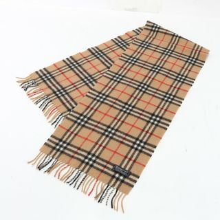 バーバリー(BURBERRY)の美品 バーバリー タグ付 ノバ チェック マフラー ウール 100％ ストール ショール 秋 冬 フリンジ メンズ レディース ERE 0219-N6(マフラー)