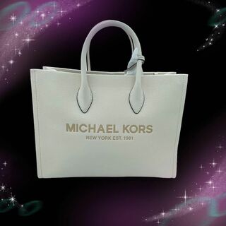 マイケルコース(Michael Kors)の《おそらく未使用　超美品》　マイケルコース　ロゴ　レザー　2Wayバッグ(トートバッグ)
