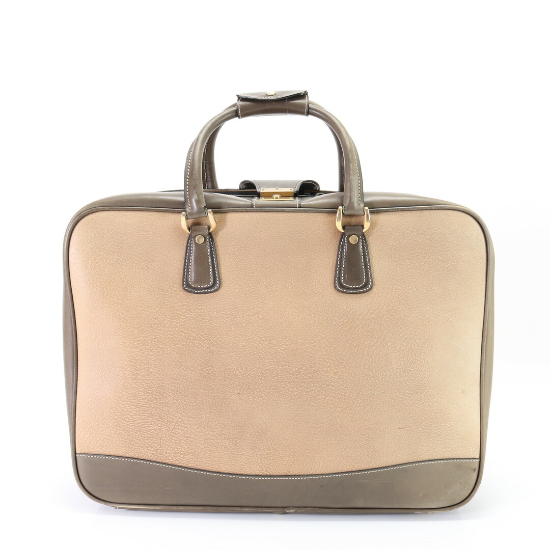 Gucci(グッチ)のグッチ レザー ボストン バッグ ゴールド 金具 トランク スーツケース キャリーケース 出張 旅行 トート 本革 A4 メンズ EPE P1-8 メンズのバッグ(ボストンバッグ)の商品写真