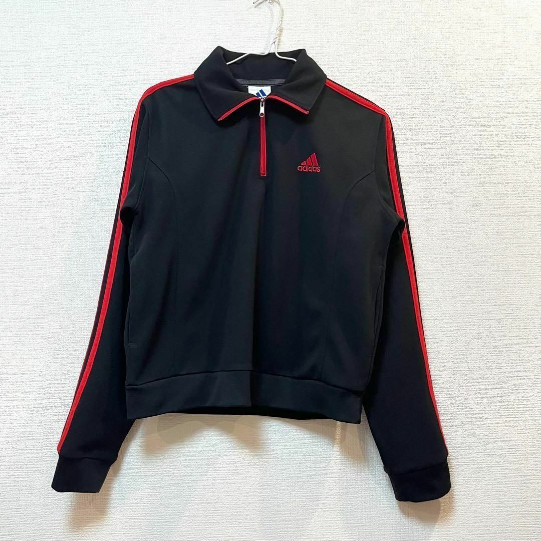 adidas(アディダス)の【美品】adidas(アディダス) 90'S ハーフジップトラックジャケット メンズのトップス(ジャージ)の商品写真