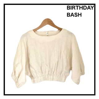 バースデーバッシュ(BIRTHDAY BASH)のバースデーバッシュ　トップス　カットソー　レディース　麻　リネン100%(カットソー(半袖/袖なし))