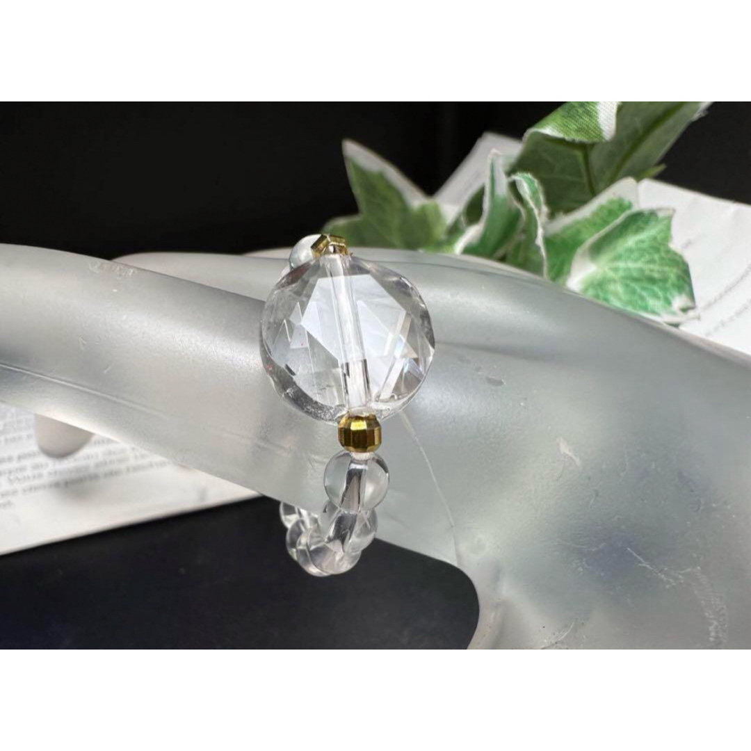 六芒星水晶彫りリング❣️魔除け　結界張り❣️お洒落 レディースのアクセサリー(リング(指輪))の商品写真