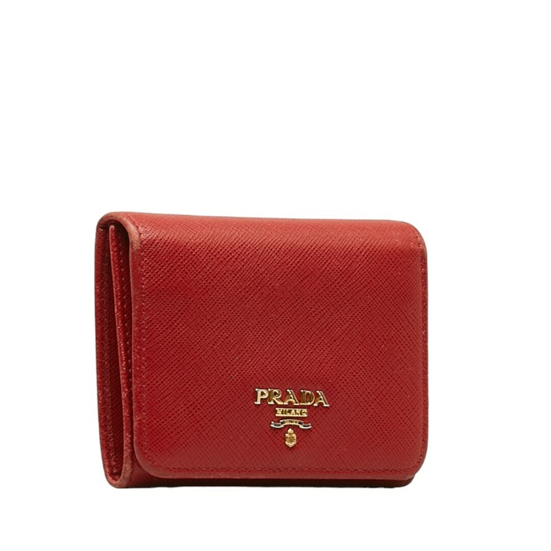 PRADA(プラダ)のプラダ サフィアーノ 三つ折り財布 レザー レディース PRADA 【1-0136443】 レディースのファッション小物(財布)の商品写真