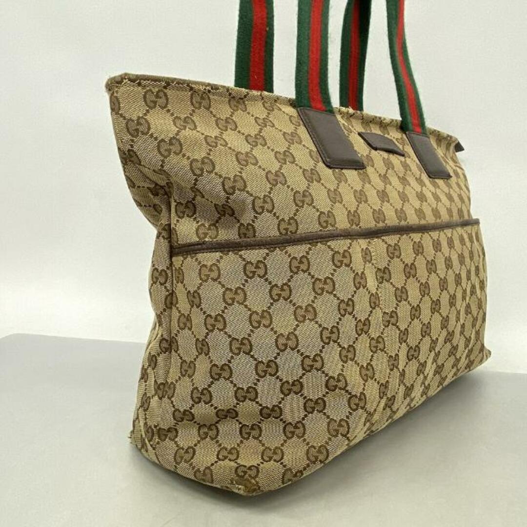 Gucci(グッチ)の★SALE 【4fc3145】グッチ トートバッグ/シェリーライン/155524/キャンバス/レザー/ブラウン/シルバー金具 【中古】 レディース レディースのバッグ(トートバッグ)の商品写真