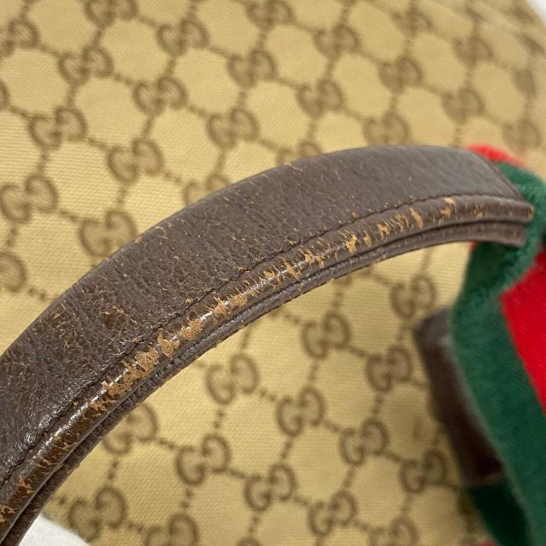 Gucci(グッチ)の★SALE 【4fc3145】グッチ トートバッグ/シェリーライン/155524/キャンバス/レザー/ブラウン/シルバー金具 【中古】 レディース レディースのバッグ(トートバッグ)の商品写真